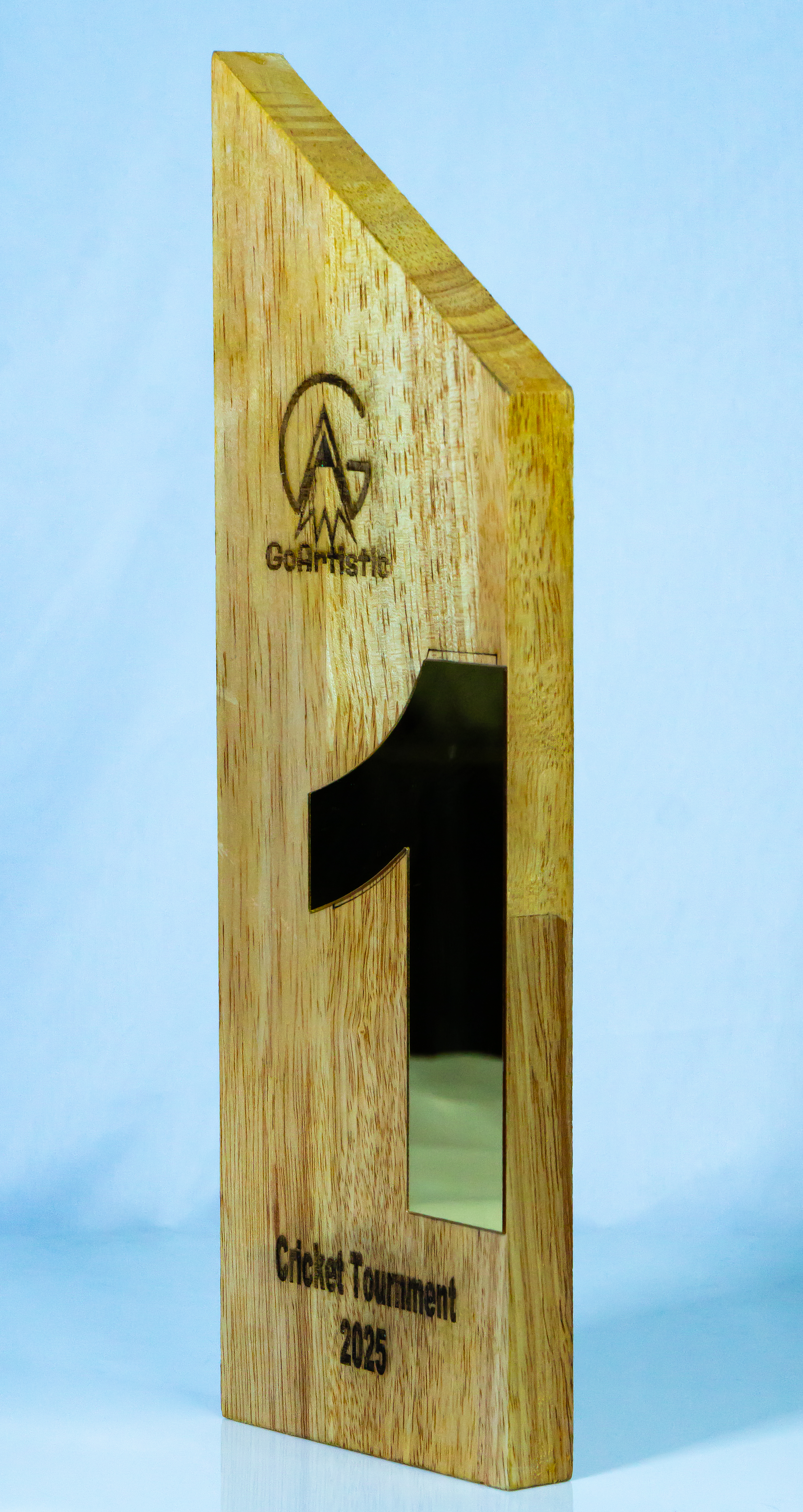 Wooden Cricket Tournament Trophy