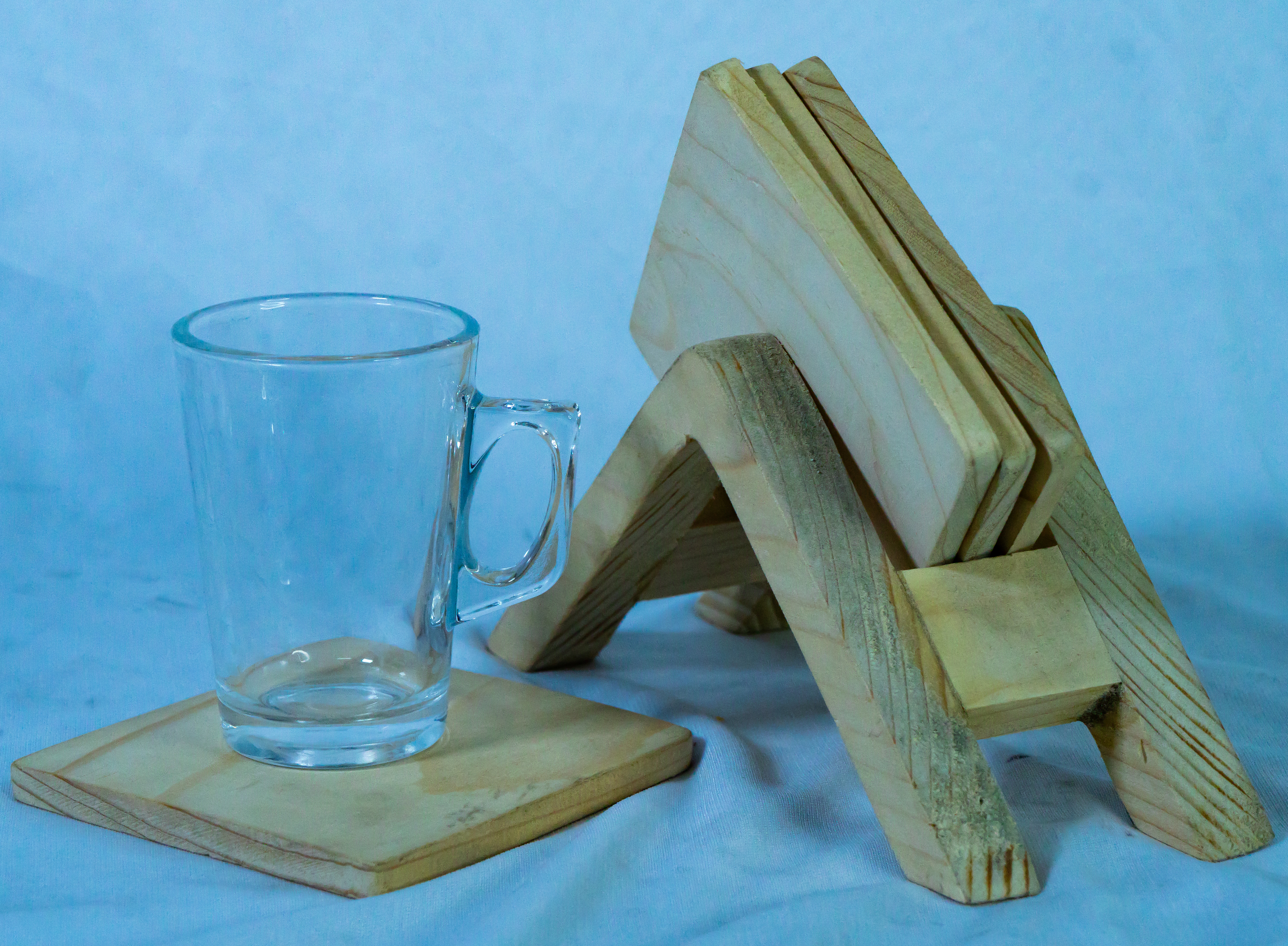 Wooden tea cup coaster