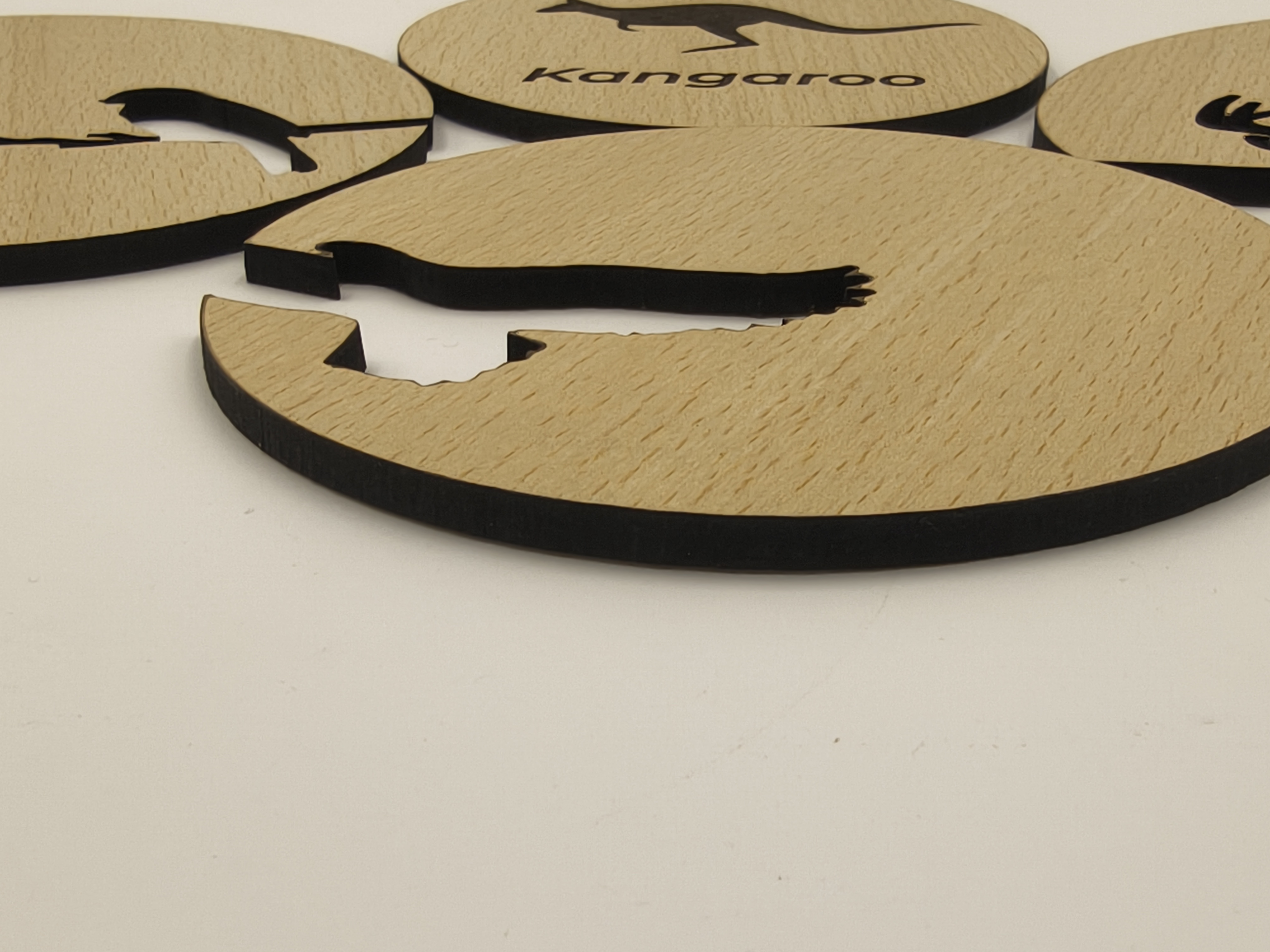 Animal Silhouette Wooden Coasters