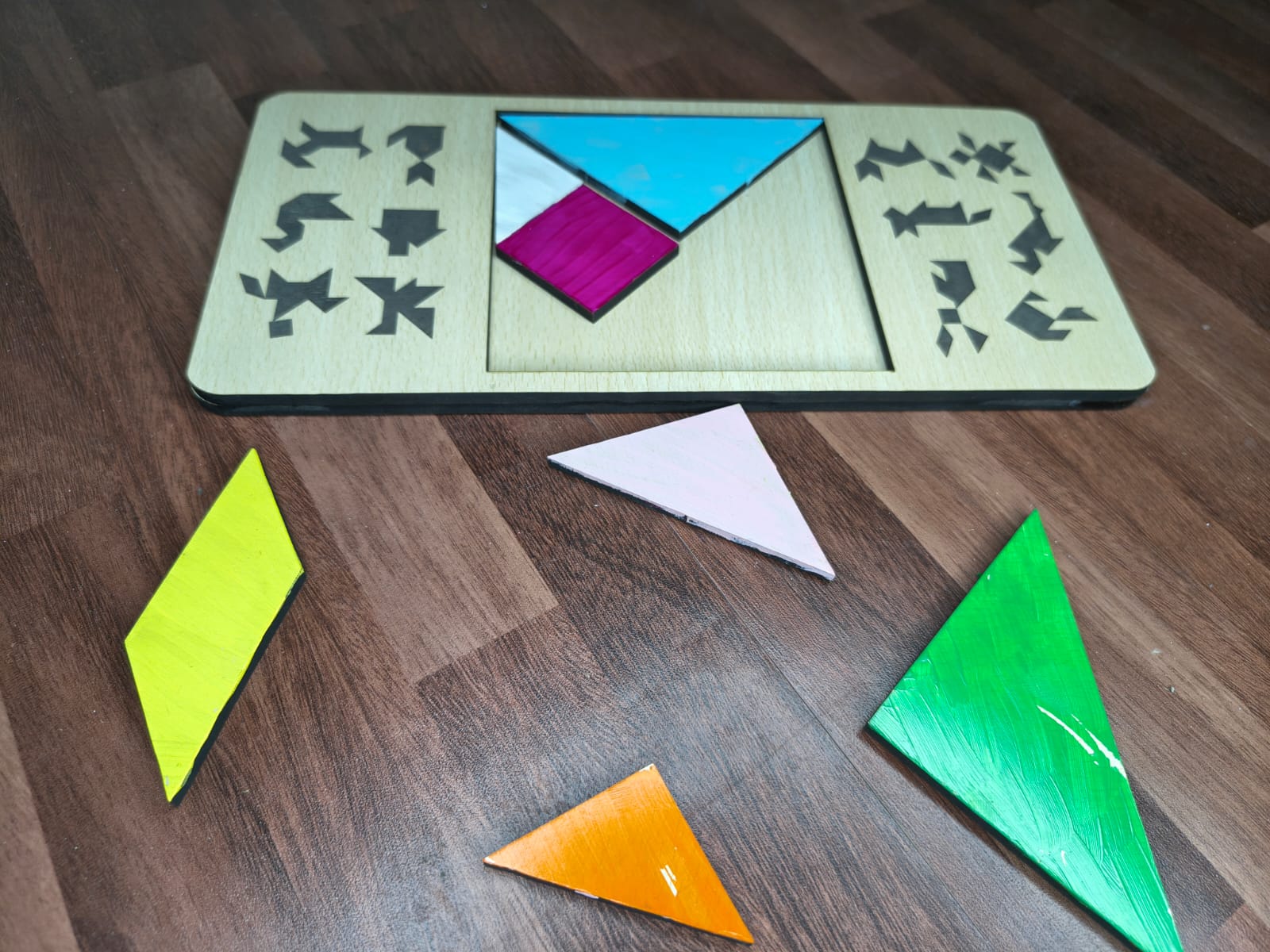 Wooden Tangram Puzzle Board