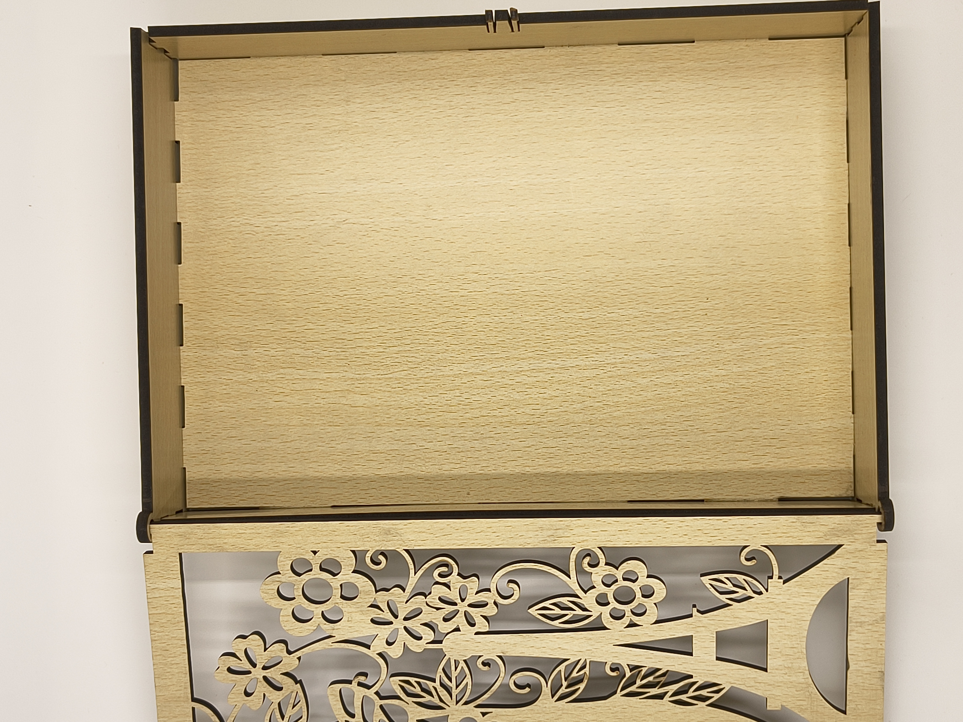 Wooden Decorative Box with Eiffel Tower Design