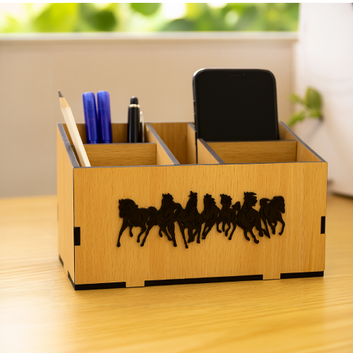 Wooden Organizer Box for pen and Mobile