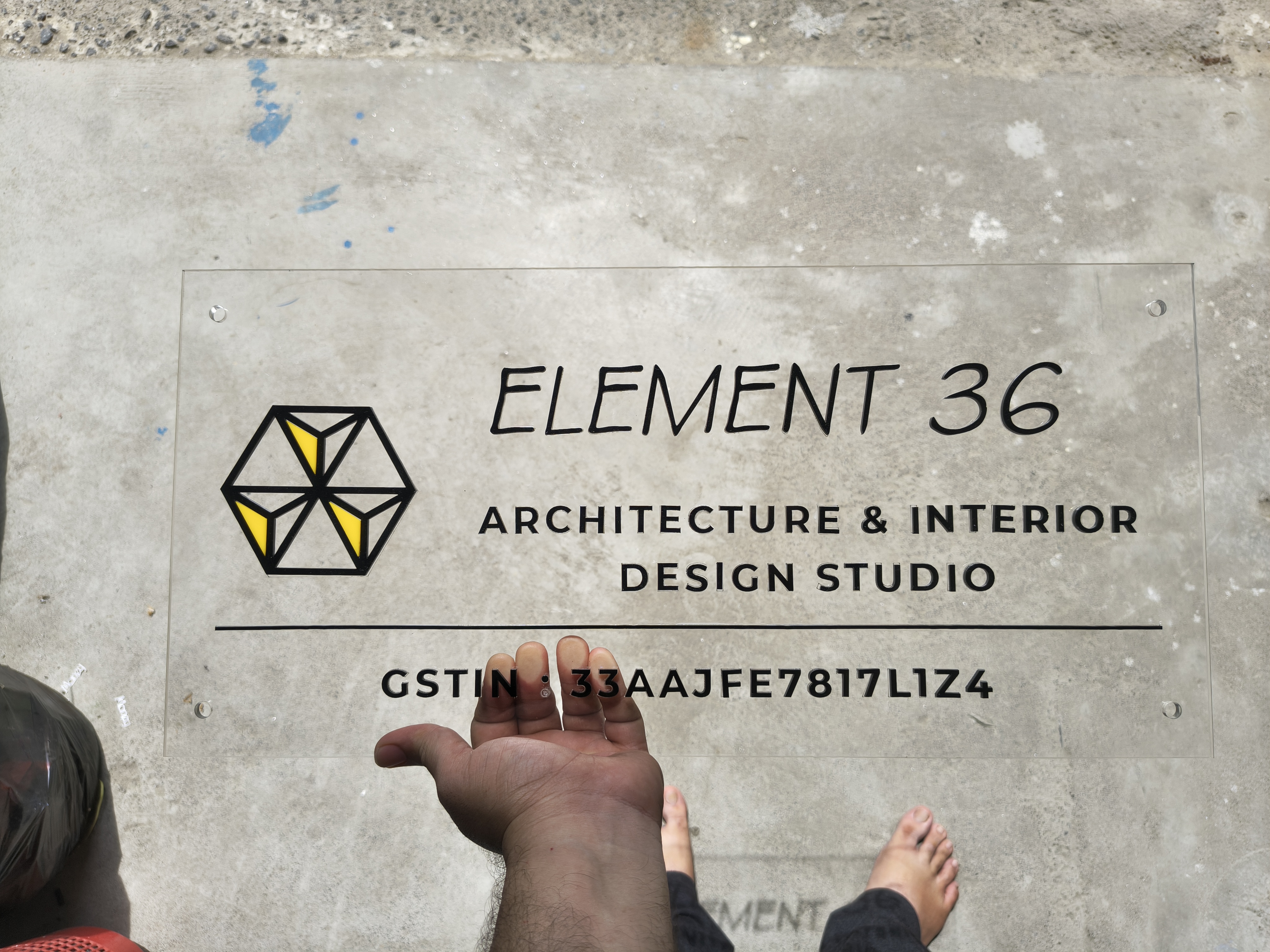 Acrylic Transparent Office Sign Board