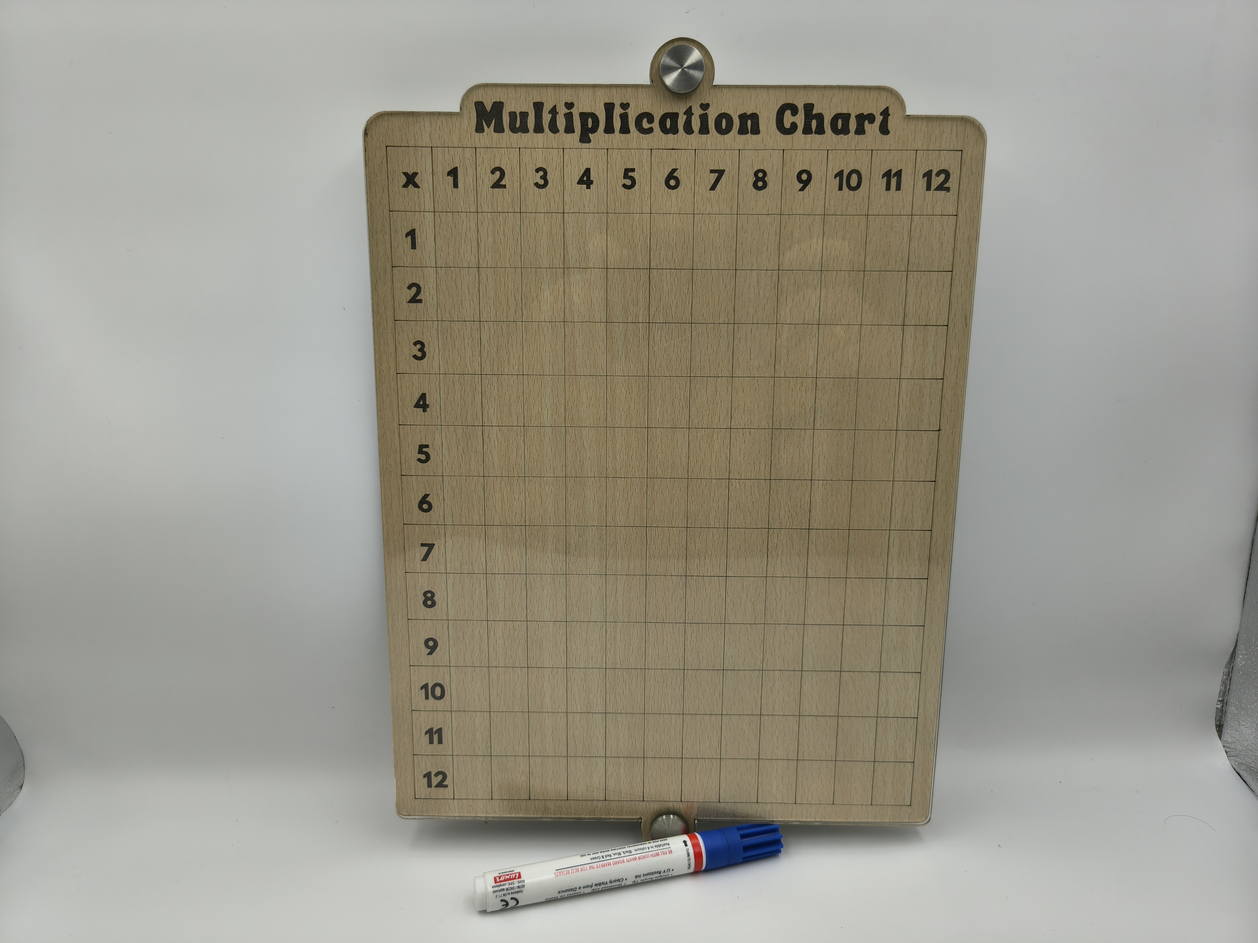 Wooden Multiplication Chart