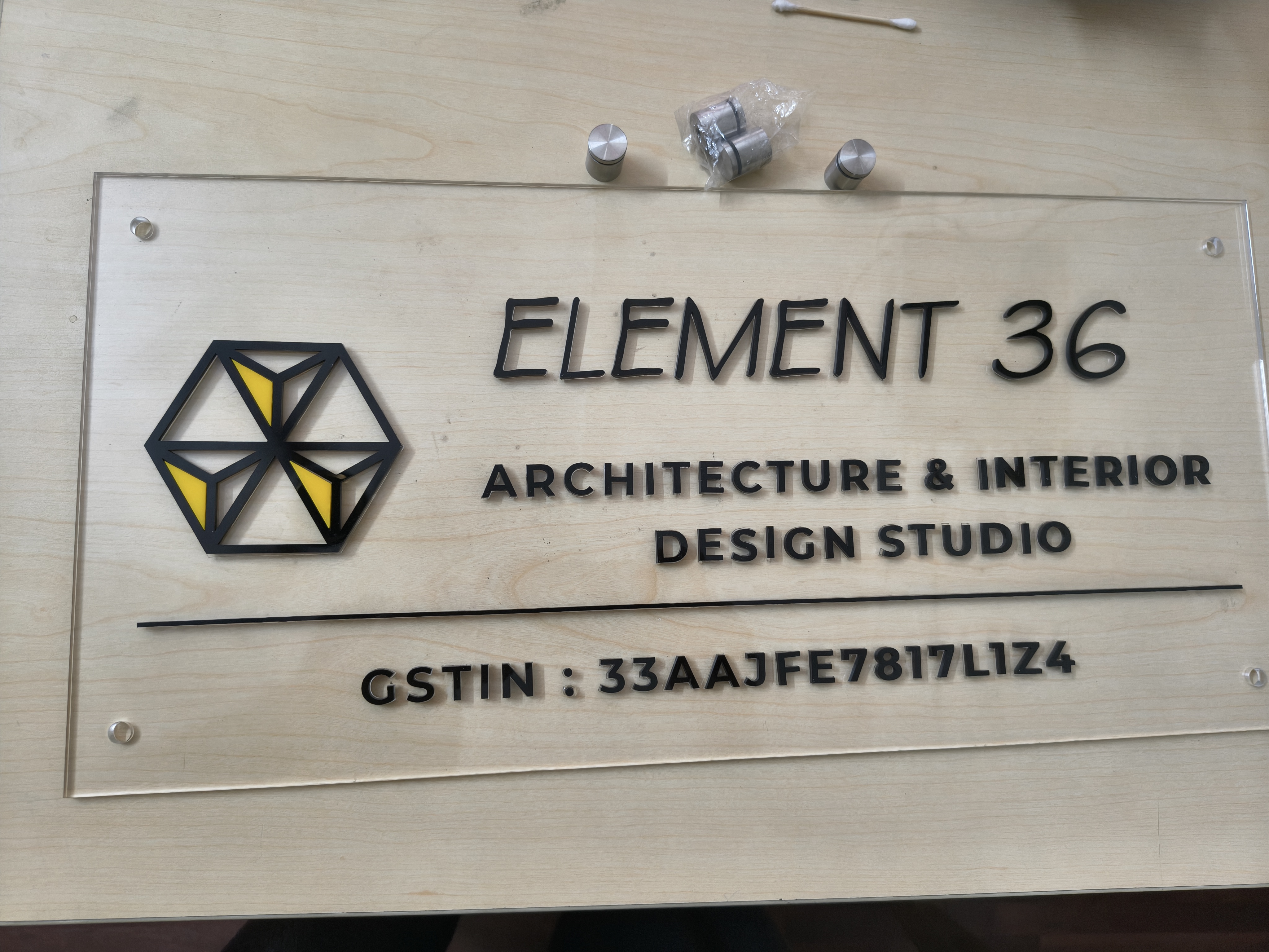Acrylic Transparent Office Sign Board