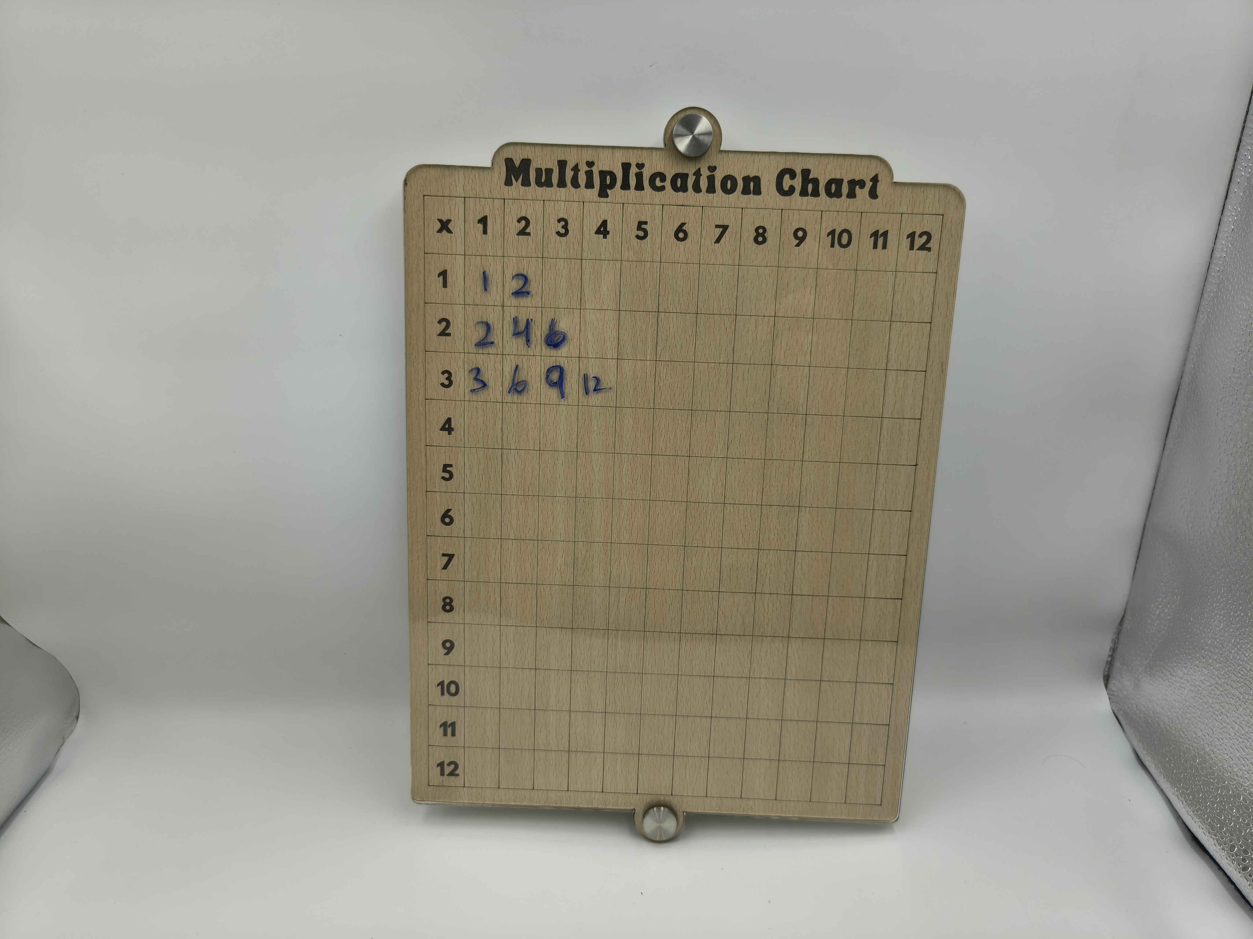 Wooden Multiplication Chart