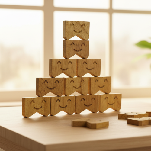 Wooden Smiling Block Set