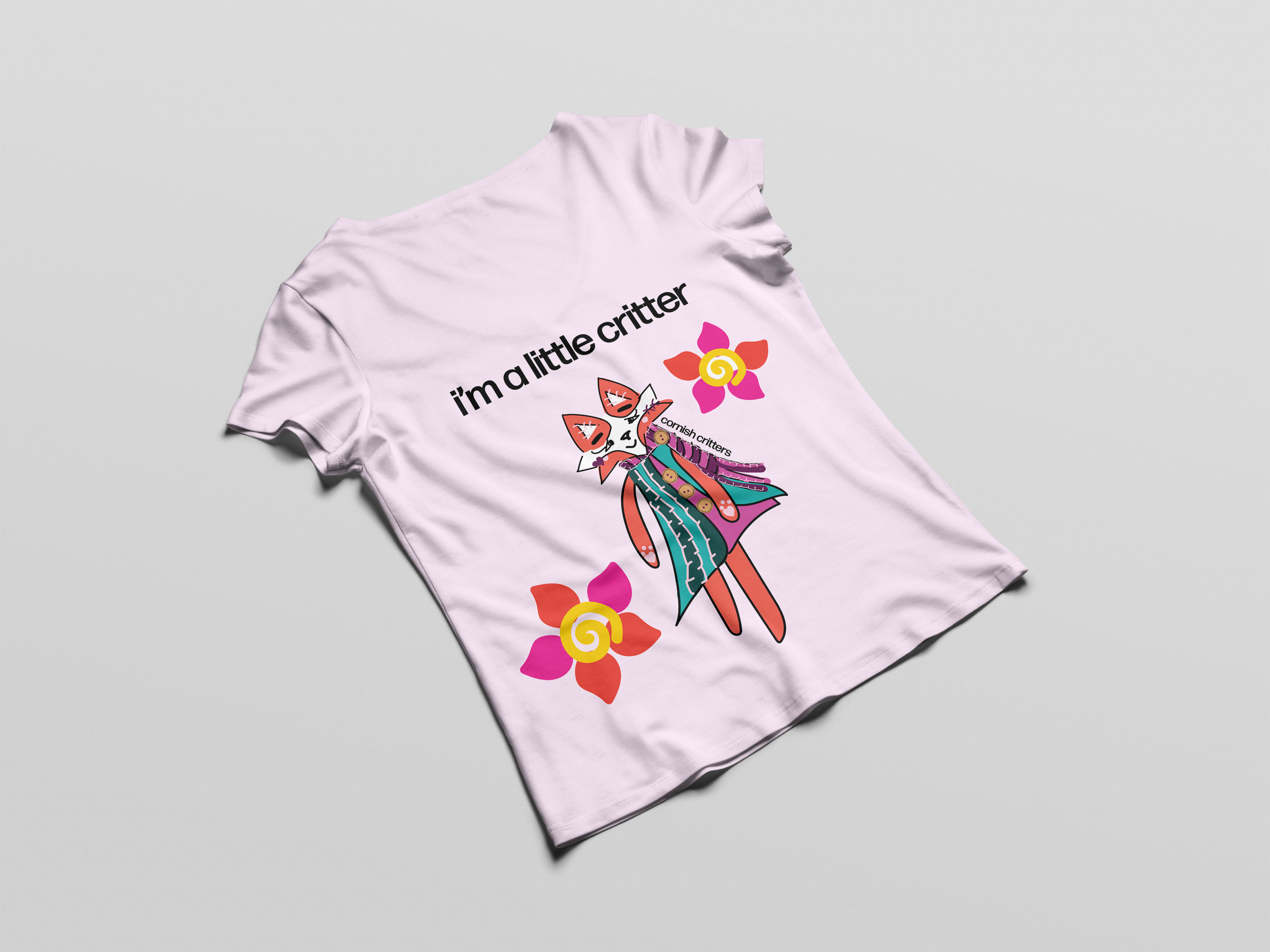 Fox T Shirt in Cotton Pink