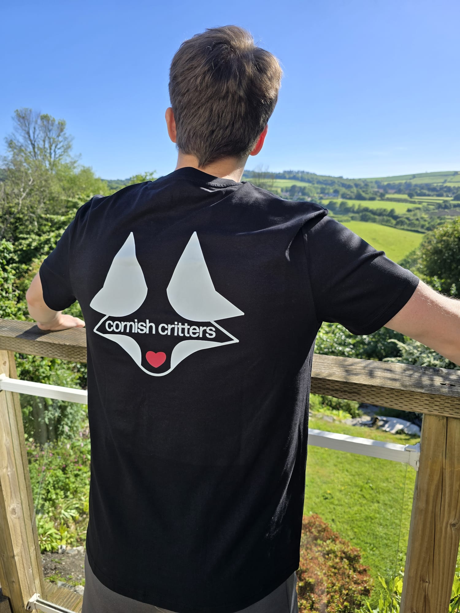 Adult Black t-shirt with white logo