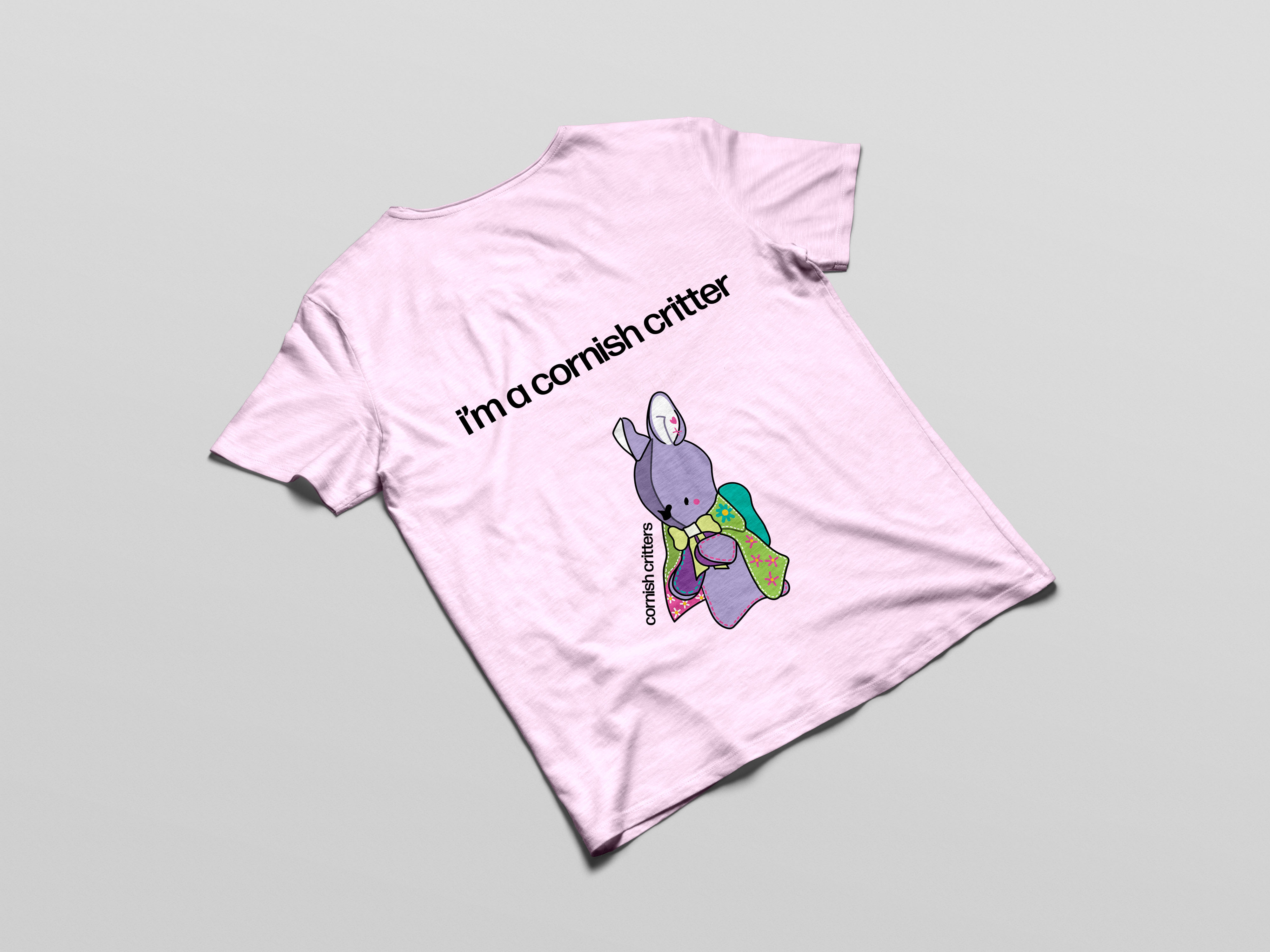 Squirrel T Shirt in Cotton Pink