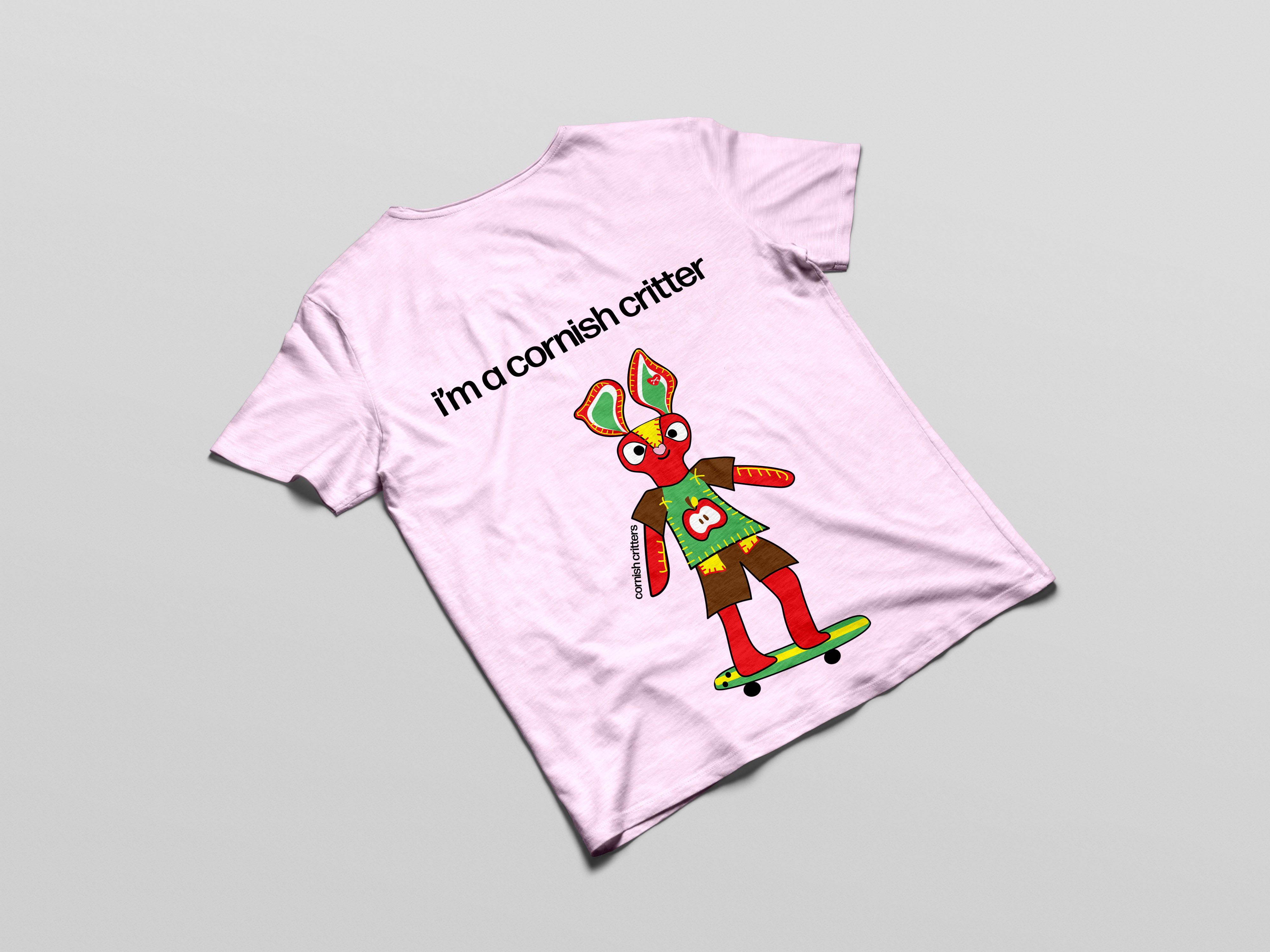 Rabbit T Shirt in Cotton Pink