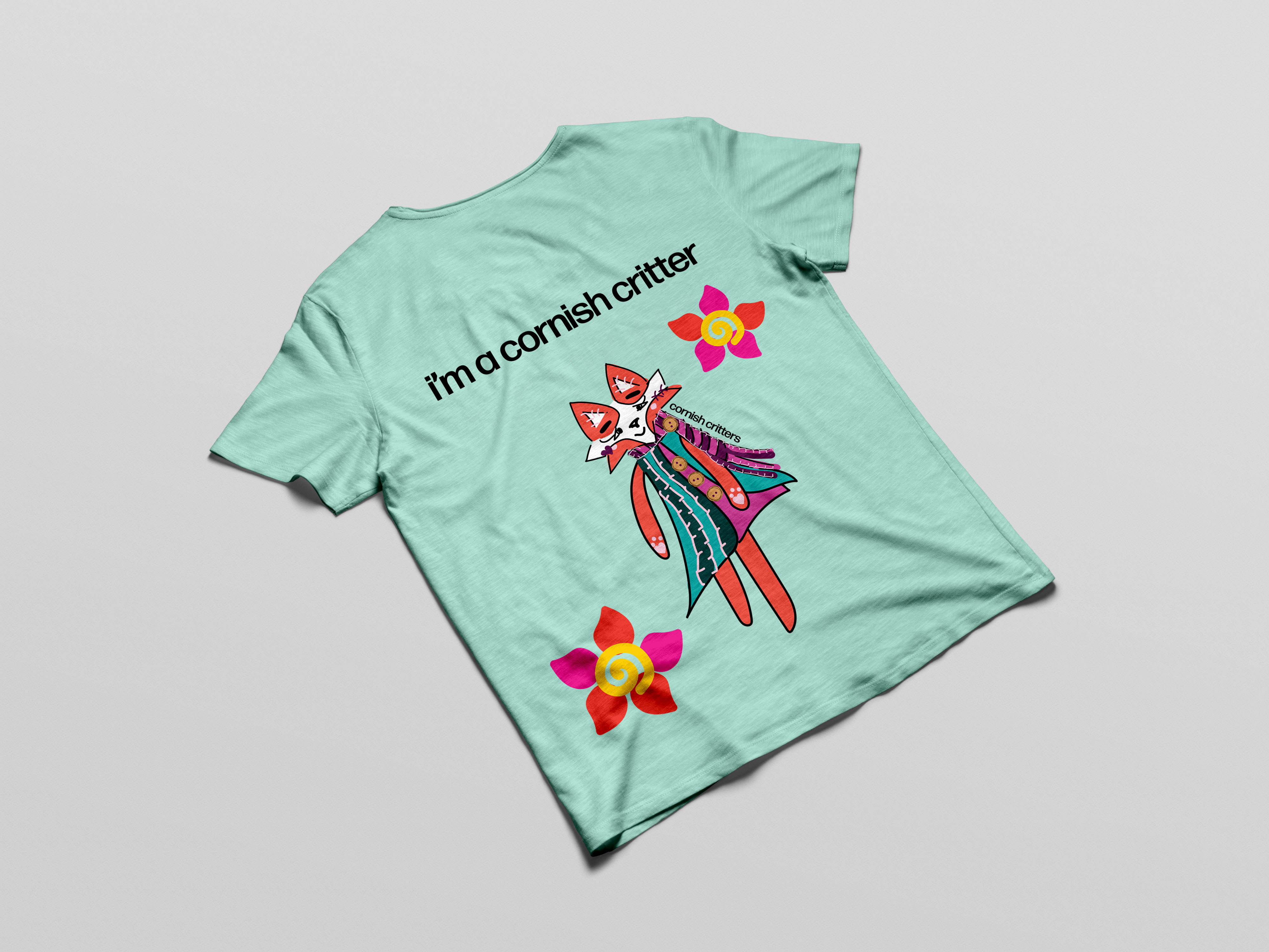 Fox T Shirt in Caribbean Blue