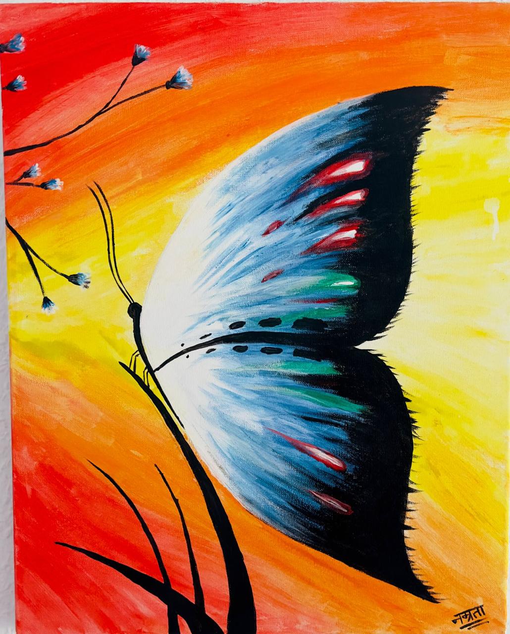 Abstract Butterfly Painting