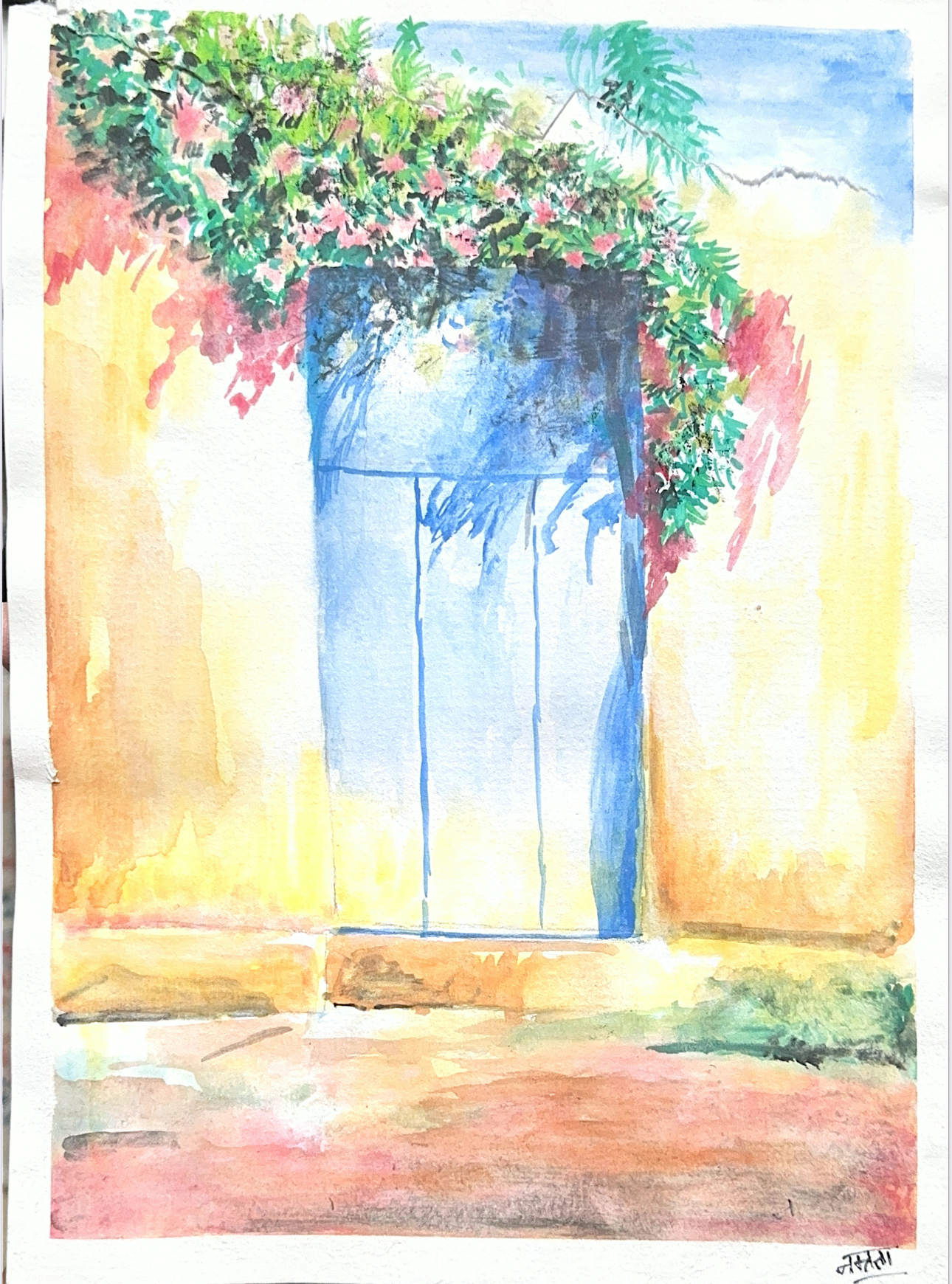Blue Door of Blooms