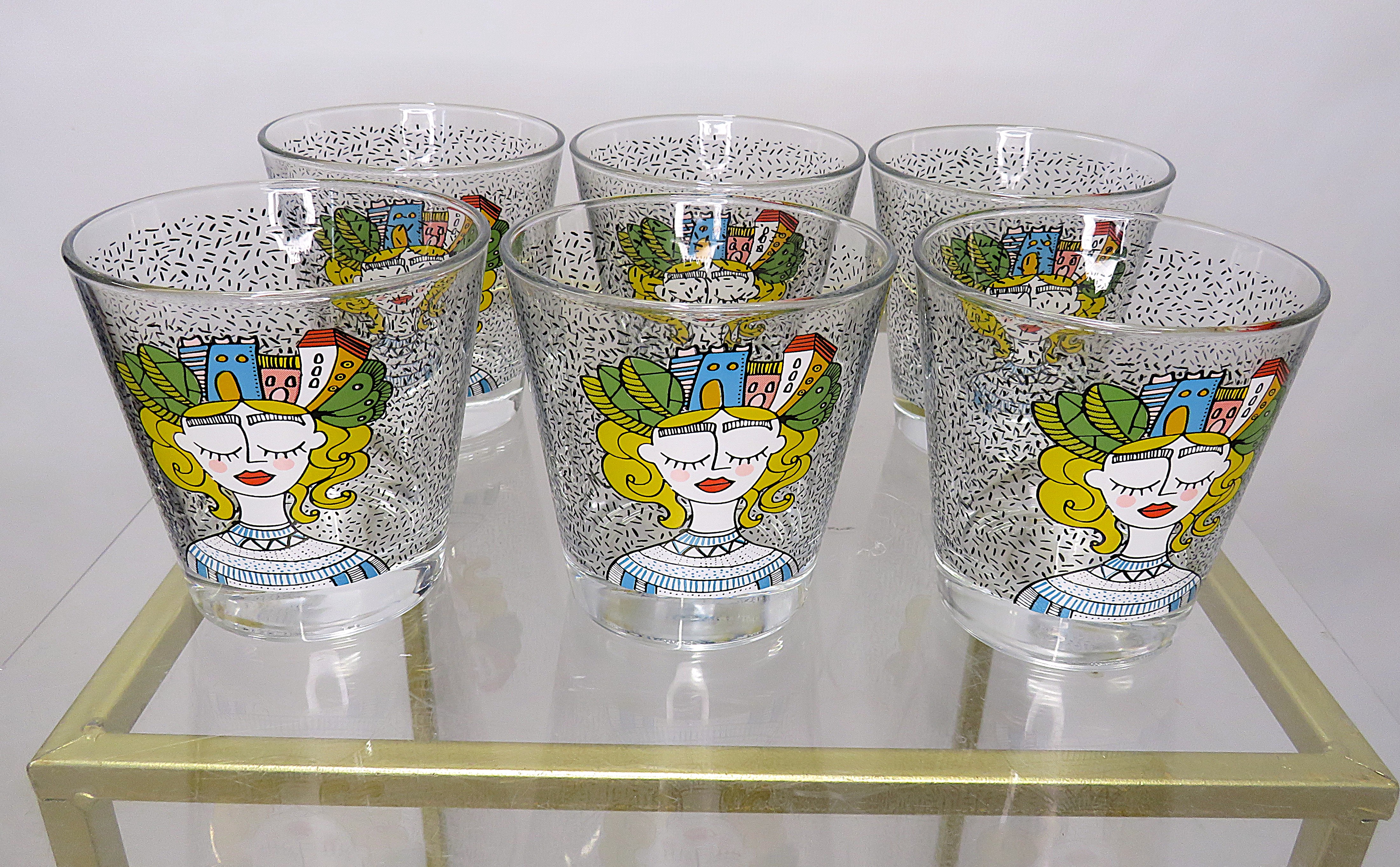 Set 6 bicchieri "Le stilose"