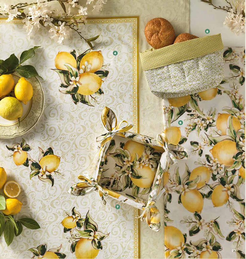 Tovaglia limoni affollati (riferimento immagine N.5) 