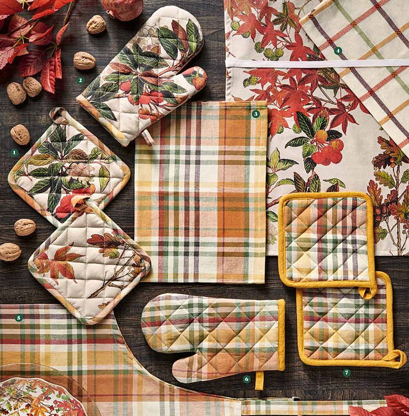 Set 2 presine tartan con bordo in lurex giallo (riferimento immagine N.7)