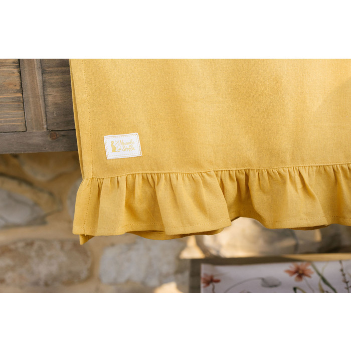 Runner giallo ocra con balza 