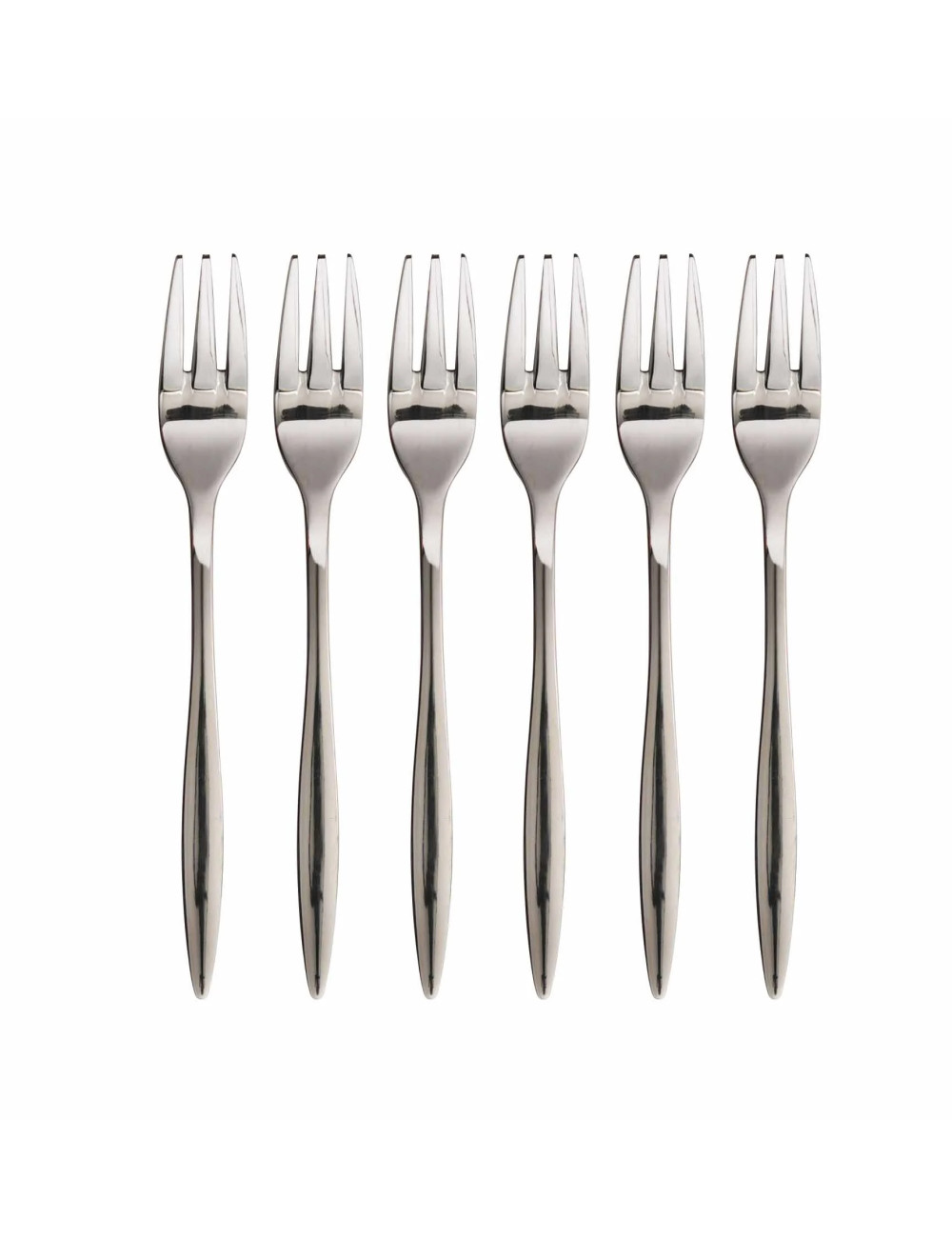 Set di 6 forchettine da dessert inox 