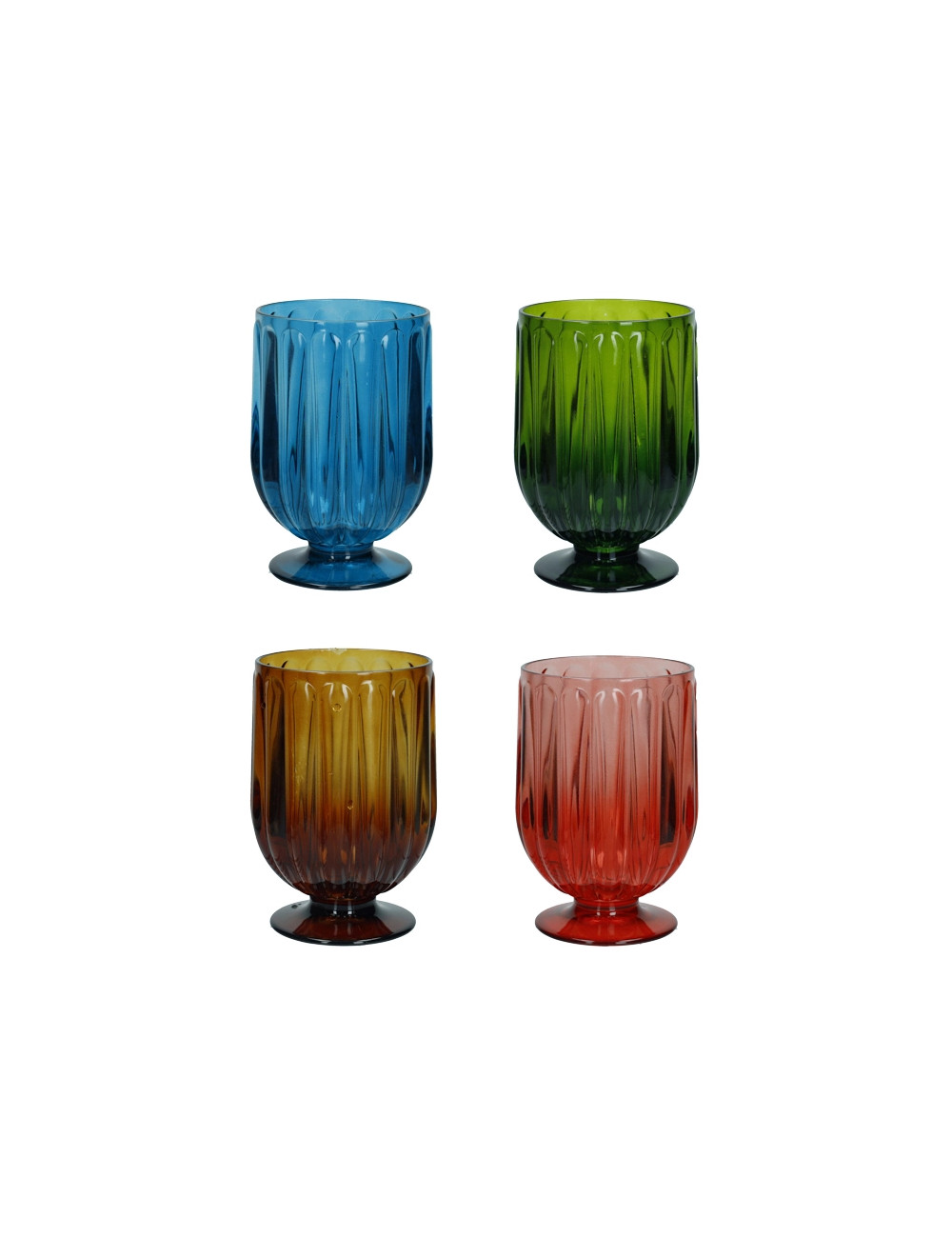 Bicchieri "Entasi" colori assortiti set 4pz 