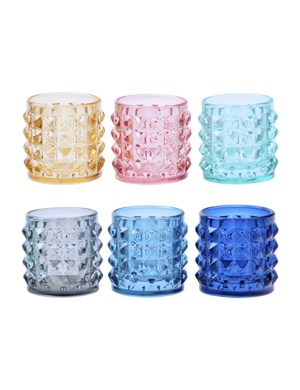 Shot funky colori assortiti set 6pz vetro 
