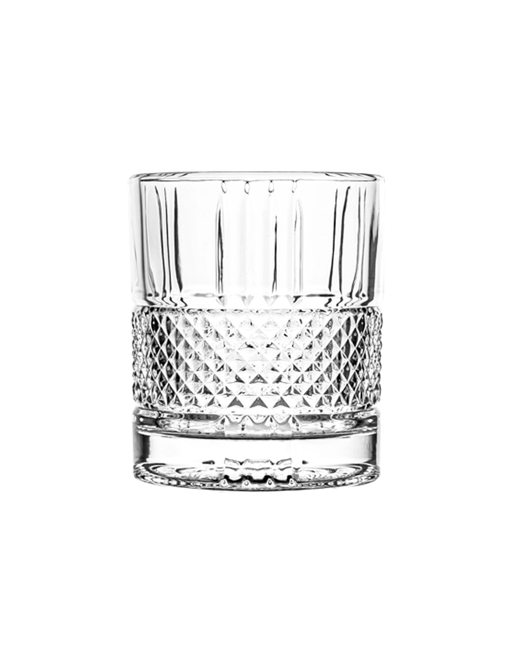 Bicchiere "Mulinello" decori assortiti set 4pz vetro 