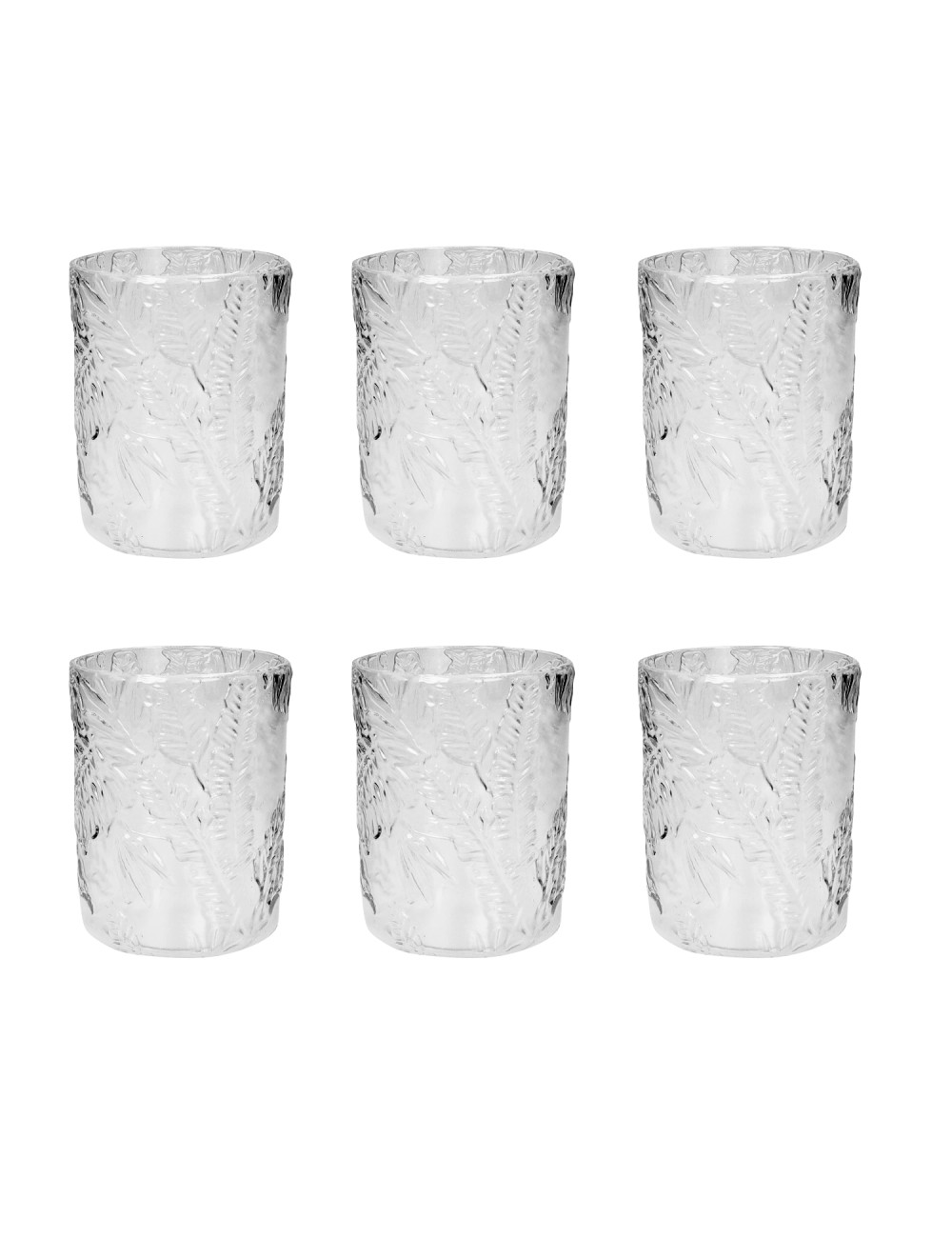 Bicchiere "Tropical" trasparente set 6pz in acrilico 