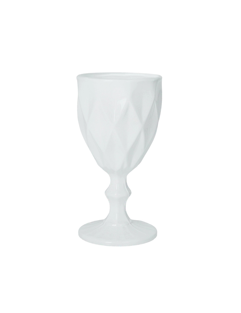 Calici "Diamante" bianco set 6pz vetro 