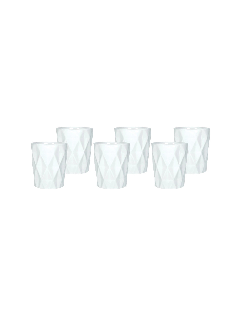 Bicchiere "Diamante" bianco set 6pz vetro 