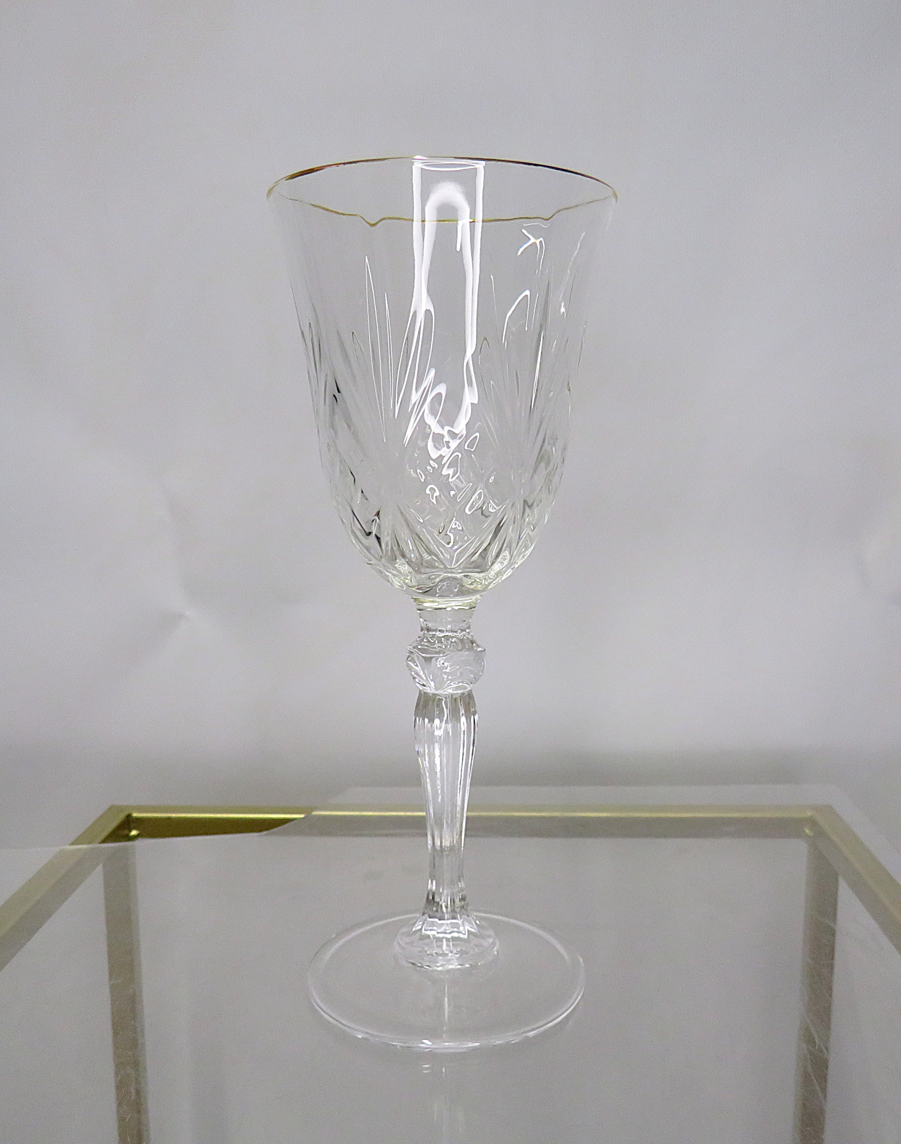 Set 6 calici "Gold and Gold" in Crystal Glass