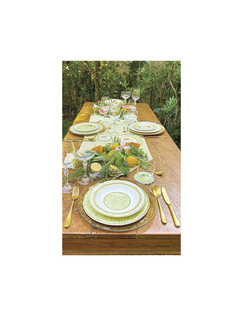 Tavola 18pz limoni new bone china 