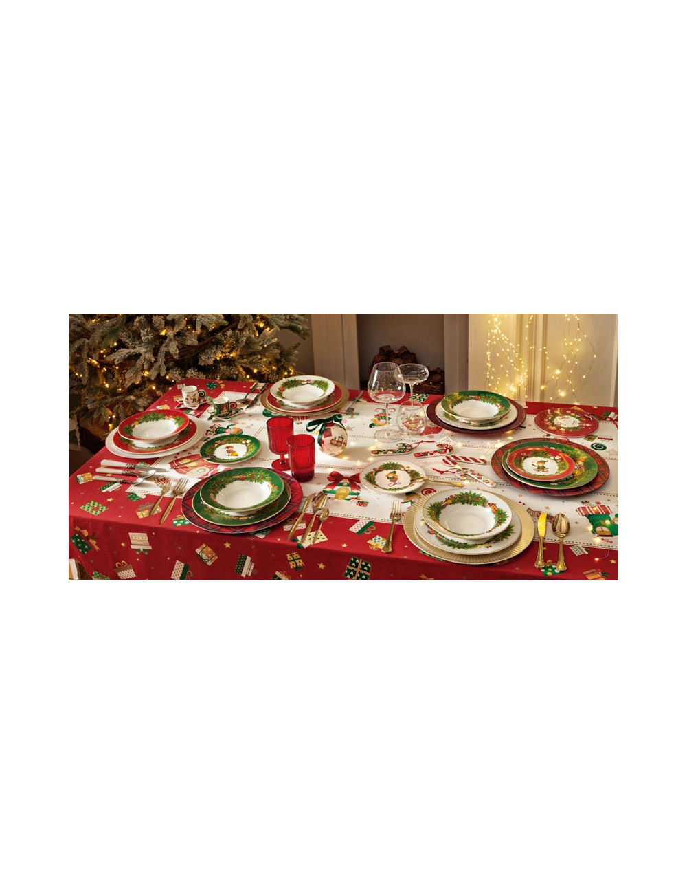 Tavola 18 pezzi Elfomagia in ceramica 