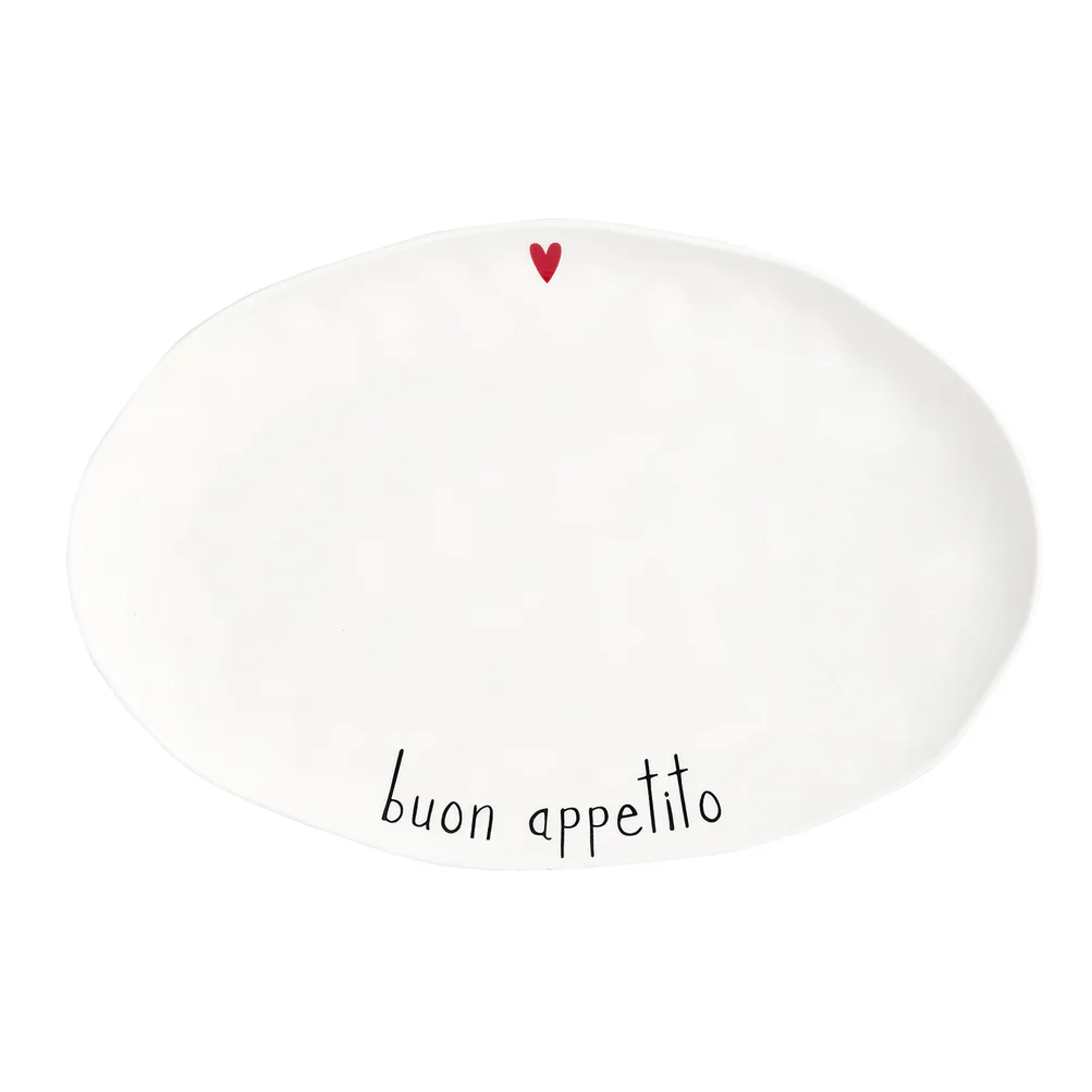 Piatto ovale in ceramica "Buon appetito"
