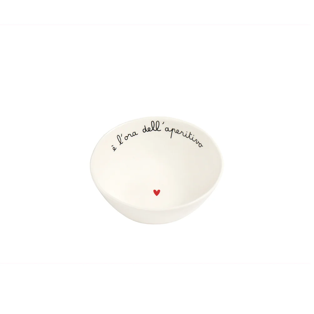 Set 2 coppette in ceramica "E' l'ora dell'aperitivo"