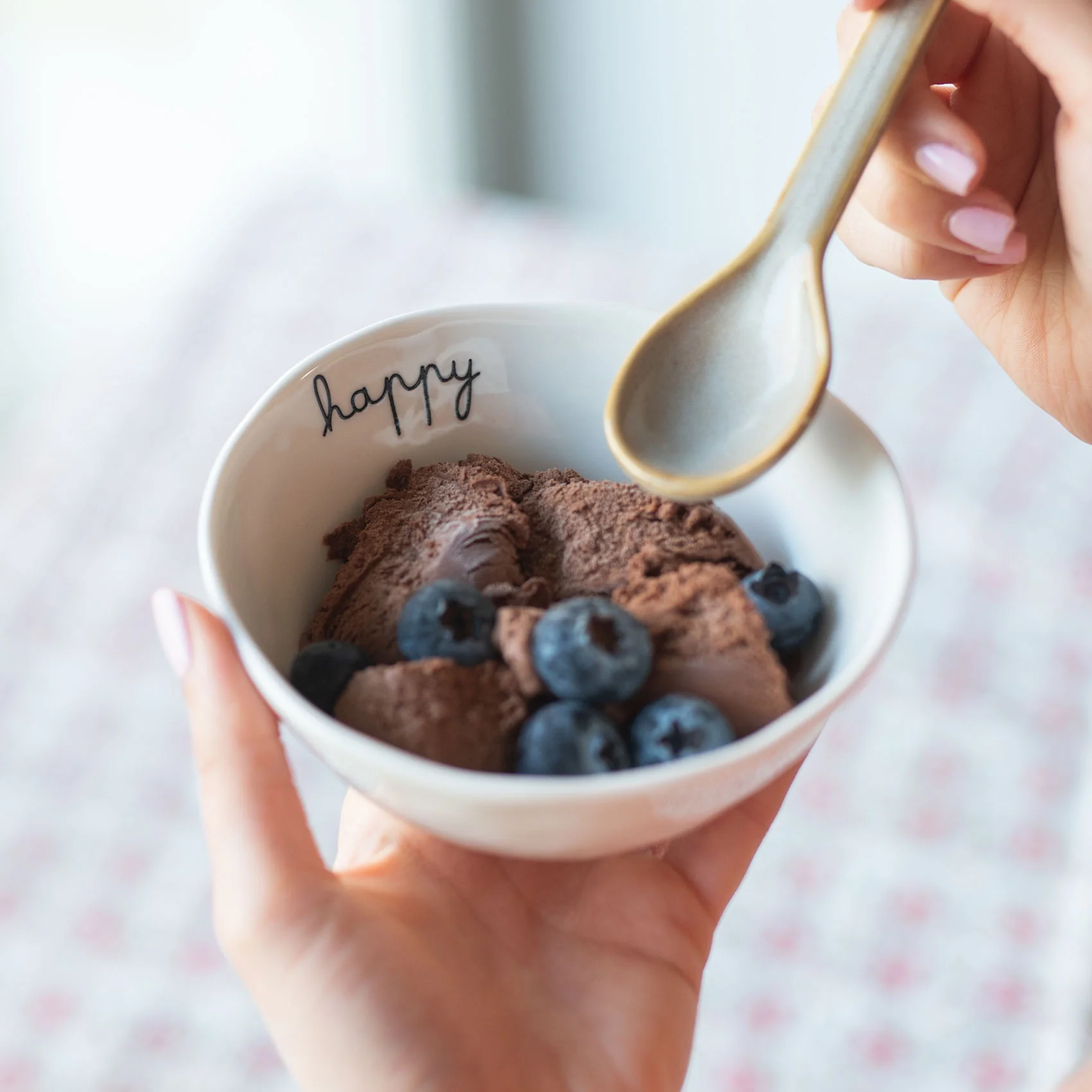 Set 2 coppette in ceramica "Happy"