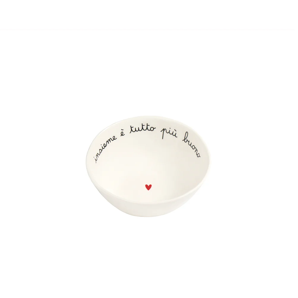 Set 2 coppette in ceramica "Insieme tutto è più buono"