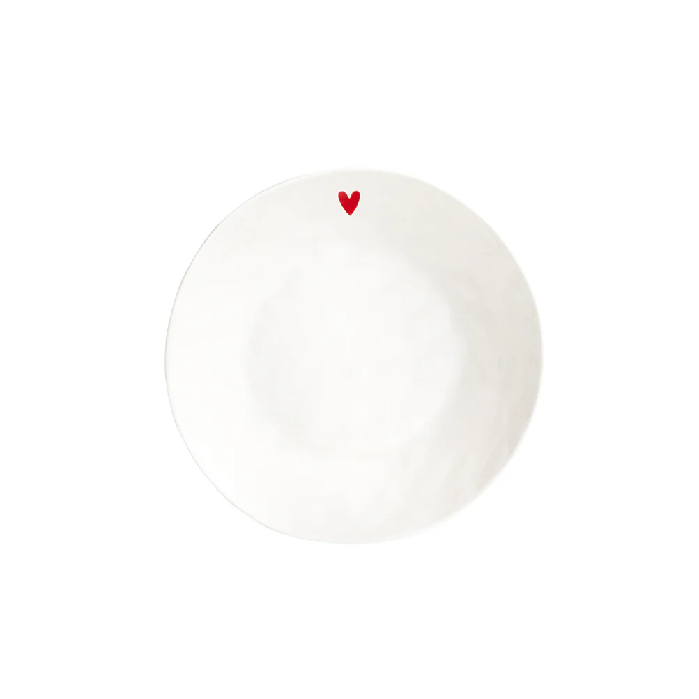 Set 2 piatti fondi ceramica "Cuore"
