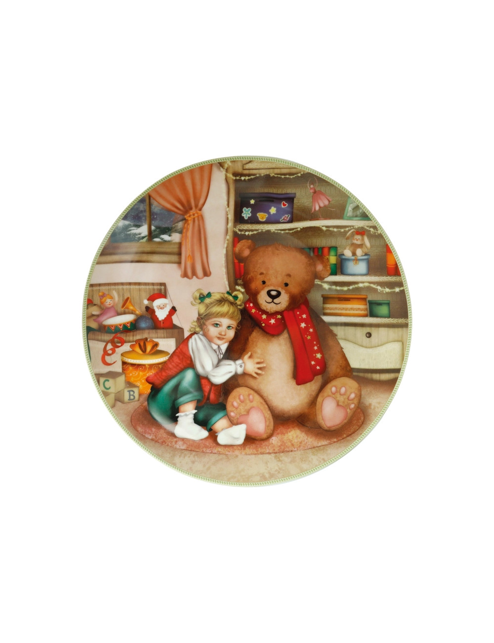 Piatto Cuccioli (bimba orsetto) in ceramica 