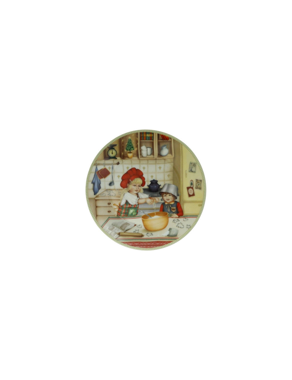 Piattino Cuccioli (bimbi pasticcieri) in ceramica 