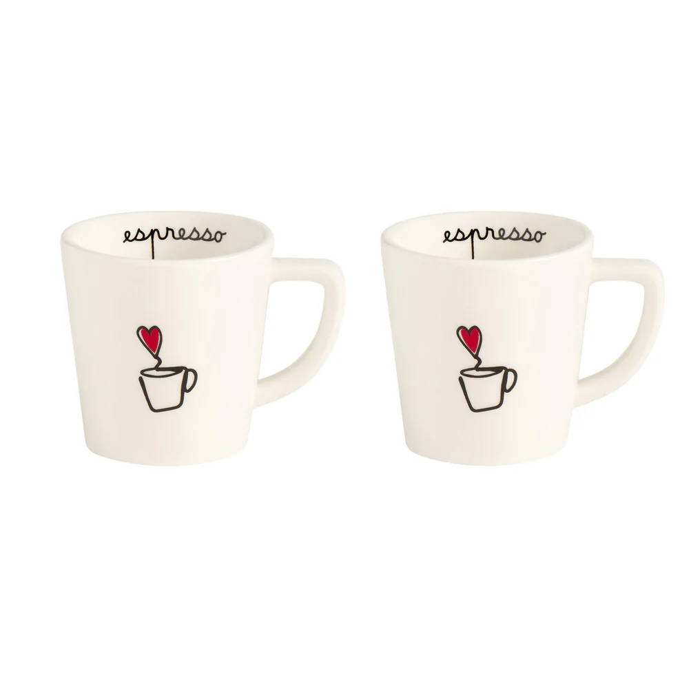 Set 2 tazzine ceramica "Espresso tazzina"