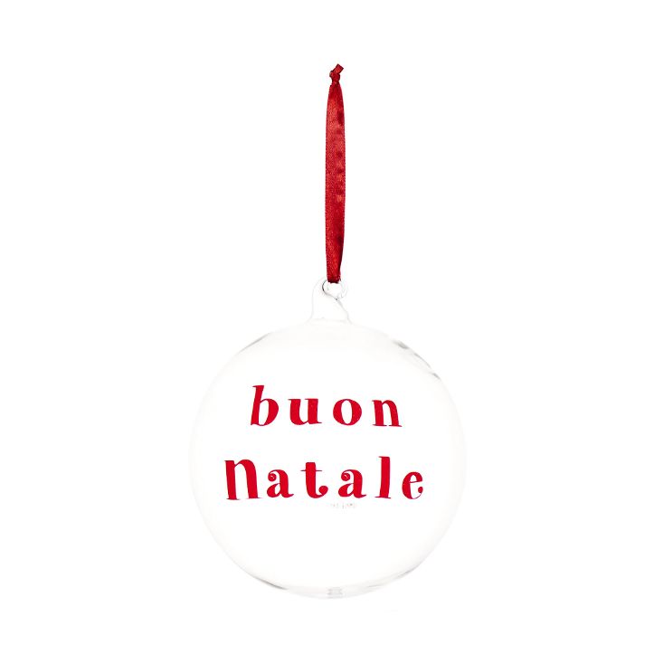 Pallina vetro "Buon natale" 15cm 