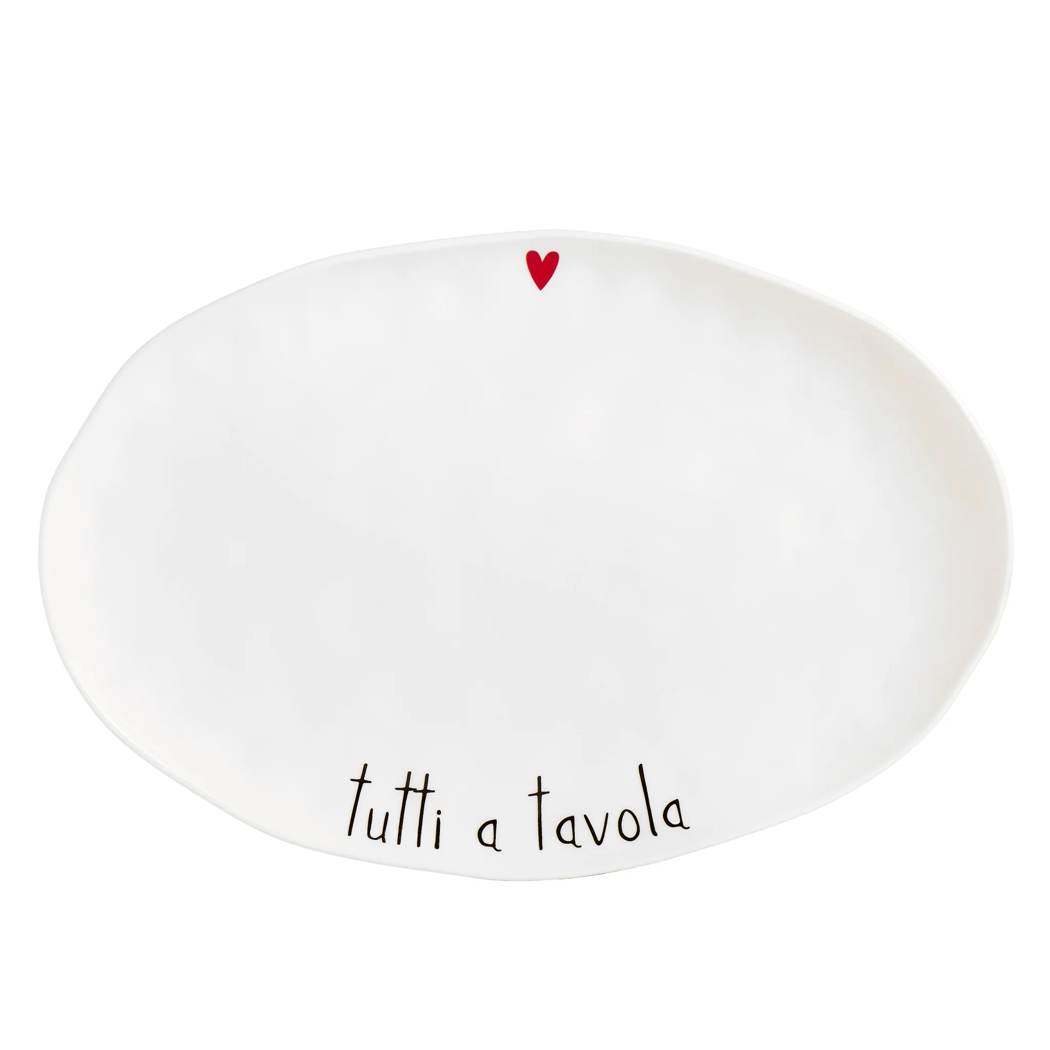 Piatto ovale ceramica "Tutti a tavola"