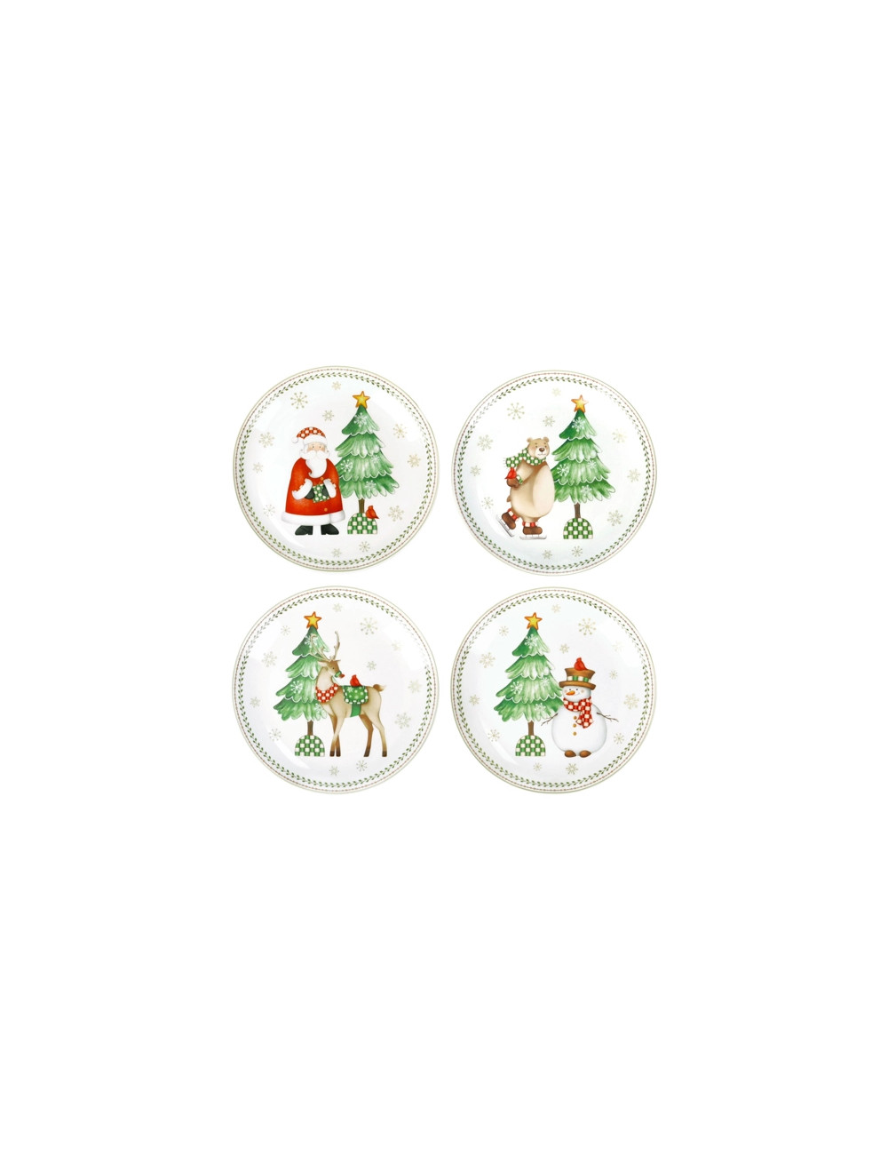 Set 4 piattini pane&pastry Racconti in ceramica