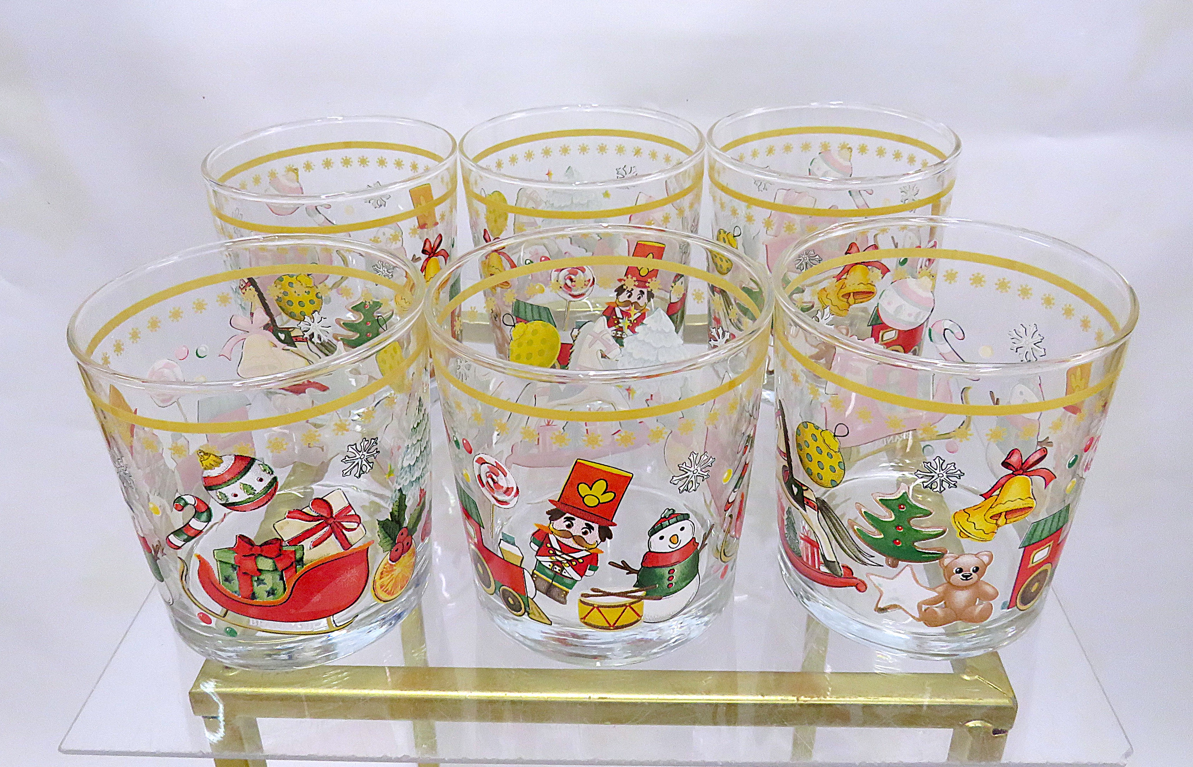 Set 6 bicchieri Chicchi e Balocchi in vetro 