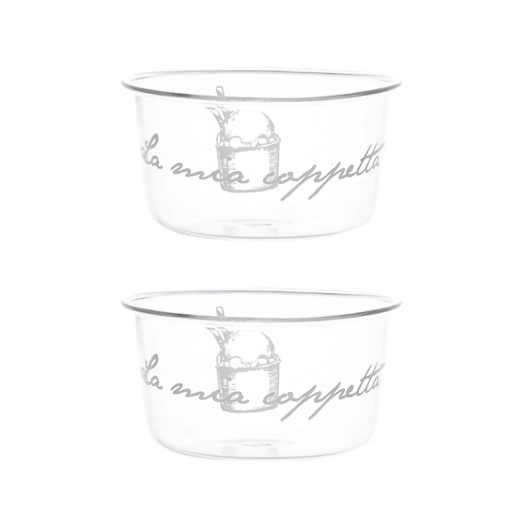 Set 2 coppette gelato vetro "La mia coppetta" 