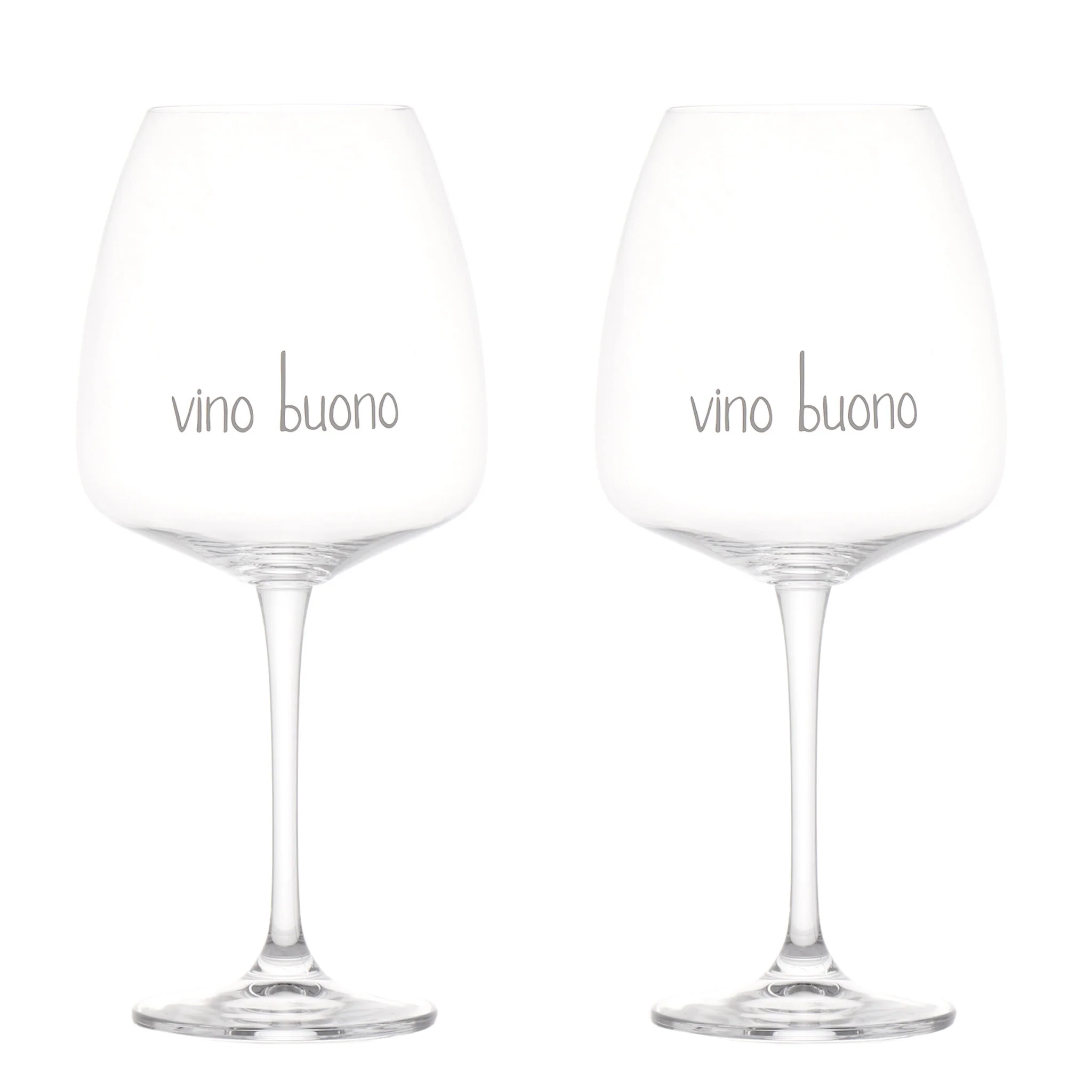 Set 2 calici vino "Vino buono" 