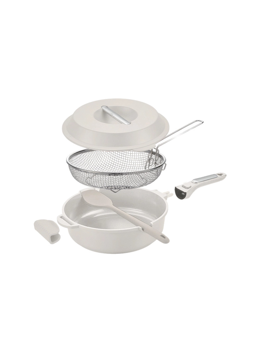 Pandora tutto fare10 in 1 in alluminio con rivestimento in ceramica antiaderente della Brandani 