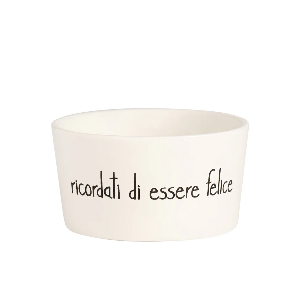 Set 2 coppette ceramica "Ricordati di essere felice"