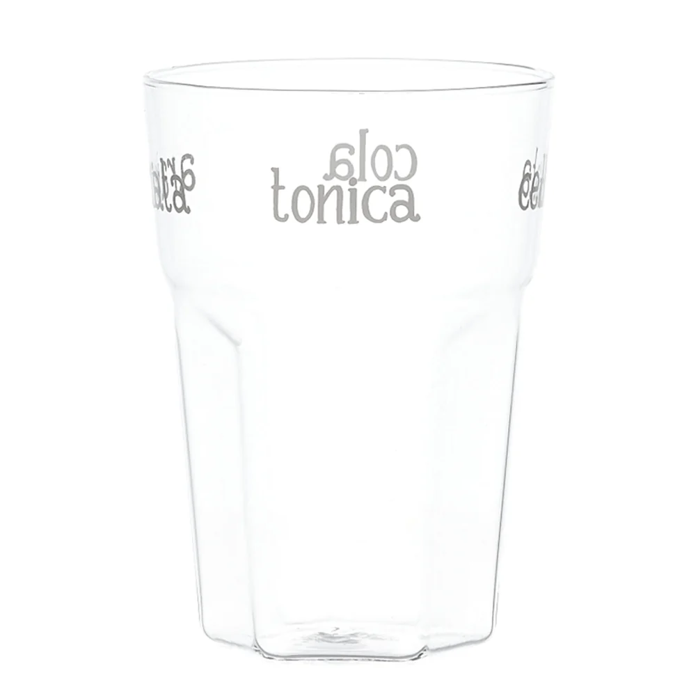 Set 2 bicchieri vetro "Cola-Tonica-Cedrata-Aranciata"