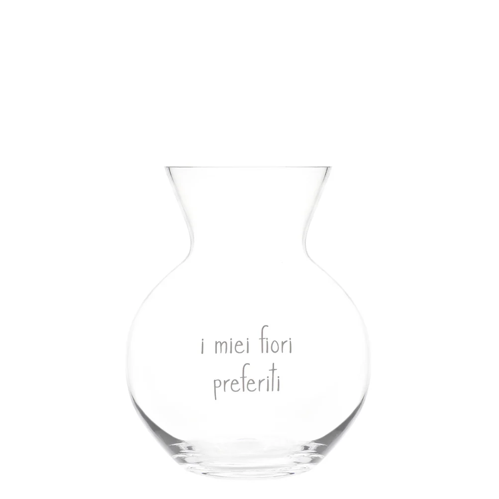 Vaso porta fiori vetro "I miei fiori preferiti"